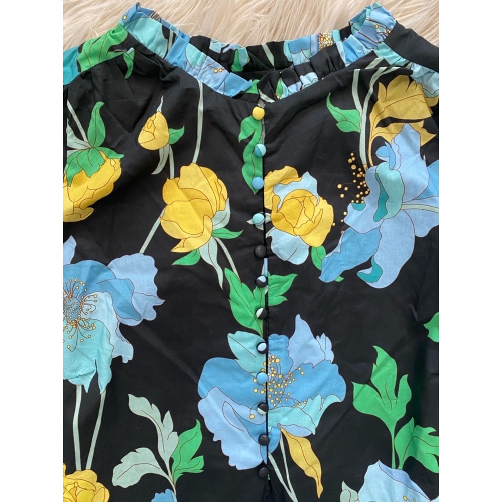 Tuckernuck x Hyacinth House Mimi Midi Dress Floral Puff Sleeve Women Large NWT - Picture 6 of 9